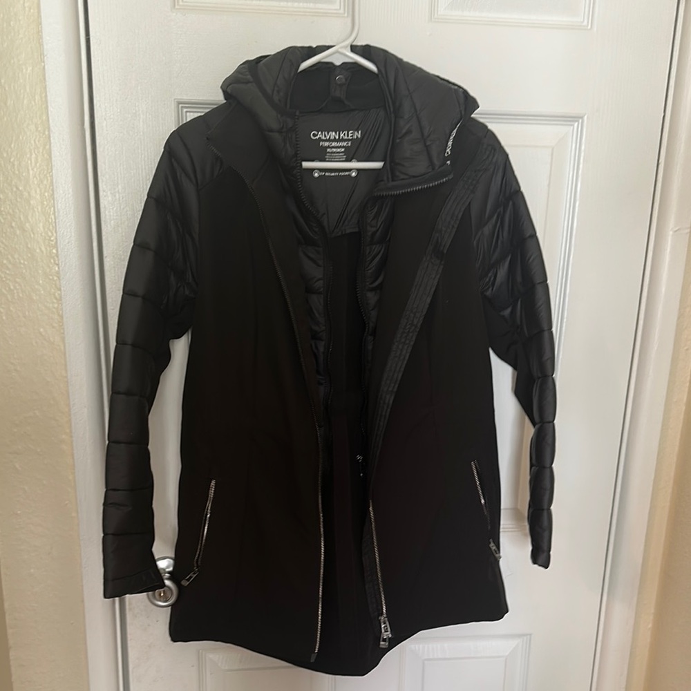 Calvin Klein Black Puffer Jacket with Hood